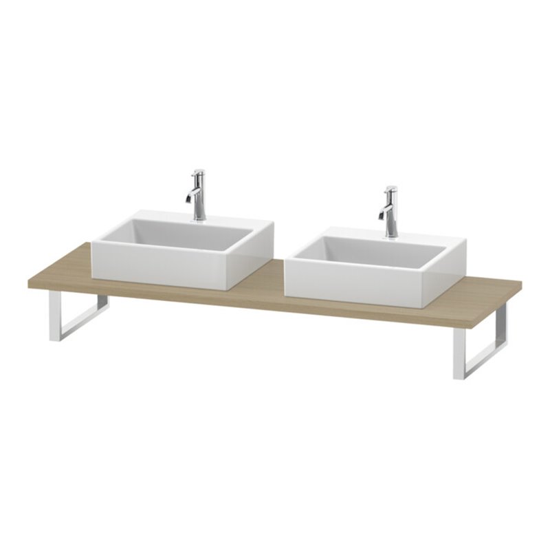 Duravit Konsole L-Cube 80-200x55cm, 2 A., Stär 3cm, med. Ei