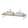 Duravit Konsole L-Cube 80-200x55cm, 2 A., Stär 3cm, med. Ei