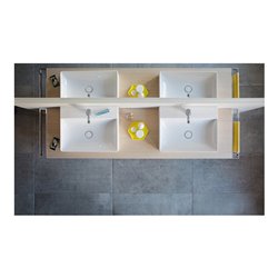 Duravit Konsole L-Cube 80-200x55cm, 2 A., Stär 3cm, med. Ei