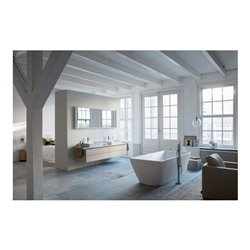 Duravit Konsole L-Cube 80-200x55cm, 2 A., Stär 3cm, med. Ei