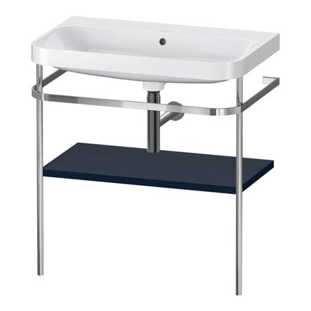 Duravit Möbelwaschtisch-Kombi Happy D.2 Plus 77,5x49cm, o. HL, blau s-matt, m Konsole