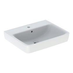 Geberit Waschtisch Renova Plan 60x48cm, Hahnl. mit., mit Überlauf, weiß