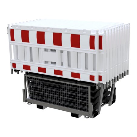 Schake Absperrschrankengitter Set 4, ohne Lampenadapter, Folie rot/weiß, Typ RA1/A (Art.-Nr. 33520K)