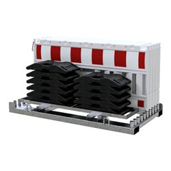 Schake Absperrschrankengitter SET 1, ohne Lampenadapter, Folie rot/weiß, Typ RA2/B (Art.-Nr. 33520K2)