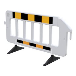 Schake Absperrgitter aus Kunststoff 2,00m gelb/sch