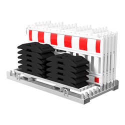 Schake Absperrschrankengitter SET 1, mit Lampenadapter, Folie rot/weiß,Typ RA2/B (Art.-Nr. 33520KA2)