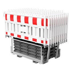 Schake Absperrschrankengitter Set 4, mit Lampenadapter, Folie rot/weiß, Typ RA2/B (Art.-Nr. 33420KA2)