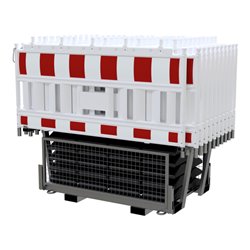 Schake Absperrschrankengitter Set 4, mit Lampenadapter, Folie rot/weiß, Typ RA2/B (Art.-Nr. 33420KA2)