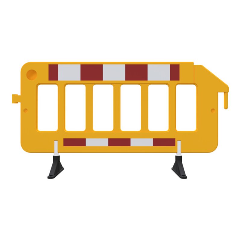 Schake Absperrgitter rot / weiß, aus Kunststoff 2,00m m. drehbaren Füßen