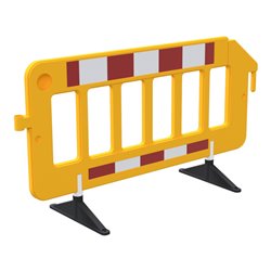 Schake Absperrgitter rot / weiß, aus Kunststoff 2,00m m. drehbaren Füßen