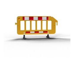 Schake Absperrgitter rot / weiß, aus Kunststoff 2,00m m. drehbaren Füßen