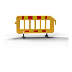 Schake Absperrgitter rot / gelb, aus Kunststoff 2,00m m. drehbaren Füßen