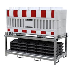 Schake Absperrschrankengitter SET 2, mit Lampenadapter, Folie rot/weiß, Typ RA2/B (Art.-Nr. 33620KA2)