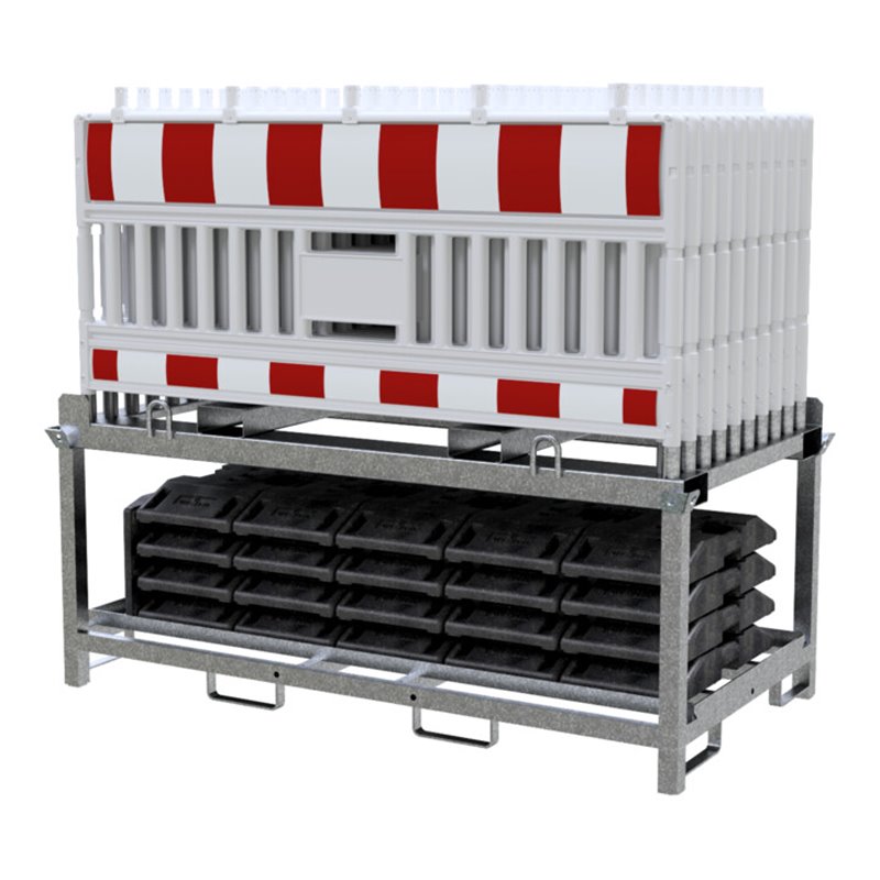 Schake Absperrschrankengitter SET 2, mit Lampenadapter, Folie rot/weiß, Typ RA2/B (Art.-Nr. 33620KA2)