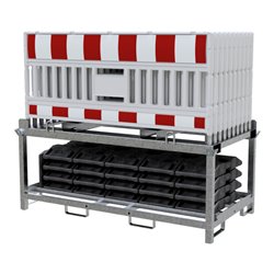 Schake Absperrschrankengitter SET 2, ohne Lampenadapter, Folie rot/weiß, Typ RA2/B (Art.-Nr. 33620K2)