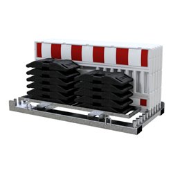 Schake Absperrschrankengitter SET 1, ohne Lampenadapter, Folie rot/weiß, Typ RA2/B (Art.-Nr. 33620K2)