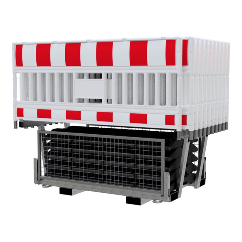 Schake Absperrschrankengitter Set 4, ohne Lampenadapter, Folie rot/weiß, Typ RA1/A (Art.-Nr. 33620K)