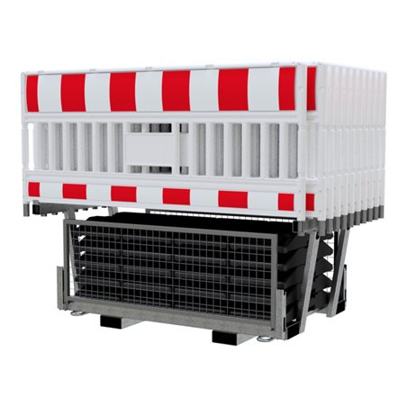 Schake Absperrschrankengitter Set 4, ohne Lampenadapter, Folie rot/weiß, Typ RA1/A (Art.-Nr. 33620K)