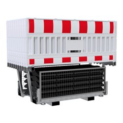 Schake Absperrschrankengitter Set 4, ohne Lampenadapter, Folie rot/weiß, Typ RA1/A (Art.-Nr. 33620K)