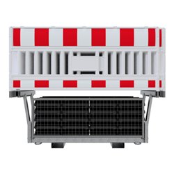 Schake Absperrschrankengitter Set 4, ohne Lampenadapter, Folie rot/weiß, Typ RA1/A (Art.-Nr. 33620K)