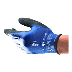 Ansell Handschuhe HyFlex 11-925 blau Spandex/Nylongewebe m.Nitril EN 388 Kat.II