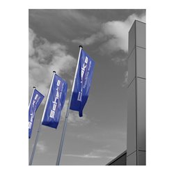 Schake Fahnenmast-Set 6m Stahlmast, RAL 9005