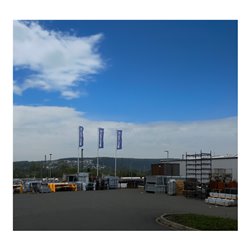 Schake Fahnenmast-Set 6m Stahlmast, verzinkt