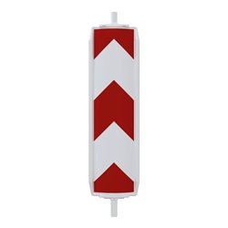 Schake Kunststoffbake Typ 40, Stutzen 40mm x 40mm, Folie Typ RA1/A, Fahrbahntrenner, doppelseitig von unten nach oben