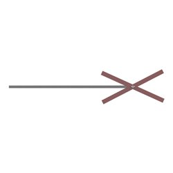 Schake Auskreuzung Länge 800 mm