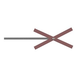 Schake Auskreuzung Länge 650 mm