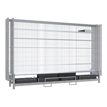 Schake Bauzaunset mit Twinpalette 10 2,00 x 3,50 m verzinkt (Art.-Nr. 3B2036H)