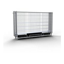 Schake Bauzaunset mit Twinpalette 10 2,00 x 3,50 m verzinkt (Art.-Nr. 3B2036H)