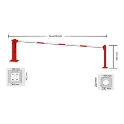 Schake Handschranken 7m mit fester Auflagestütze