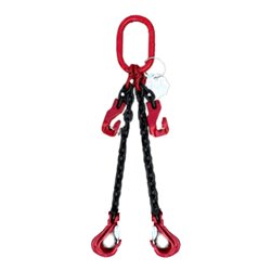 Schake Kettengehänge 2-strang, Breite 8 mm, Länge 4 m, mit Verkürzungshaken