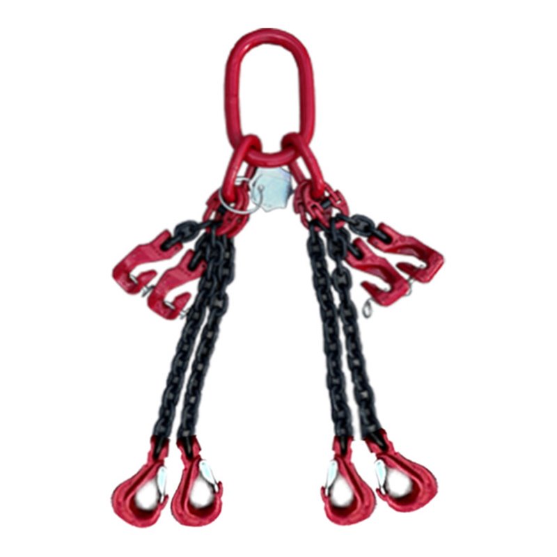 Schake Kettengehänge 4-strang, Breite 8 mm, Länge 6 m, mit Verkürzungshaken