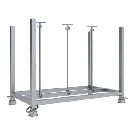 Schake Stapelpalette verzinkt für 30 Fußplatten, 1,40 m x 0,73 m x 1,31 m