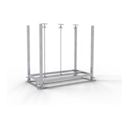 Schake Stapelpalette verzinkt für 30 Fußplatten, 1,40 m x 0,73 m x 1,31 m