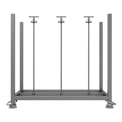 Schake Stapelpalette verzinkt für 30 Fußplatten, 1,40 m x 0,73 m x 1,31 m