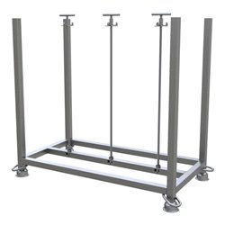 Schake Stapelpalette verzinkt für 30 Fußplatten, 1,40 m x 0,73 m x 1,31 m