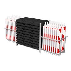 Schake Stapelpalette verzinkt für 30 Fußplatten, 1,40 m x 0,73 m x 1,31 m