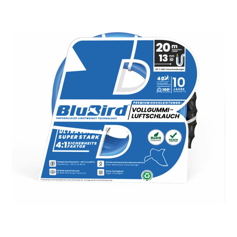 Riegler Werkstattschl.-Set »BluBird«, Sicherheitskupplung, Ø20x13, 20 m