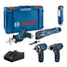 Bosch Combo Kit 5-tlg. 12V: GSR 12V-15/GOP 12V-28/GDR 12V-105/GSA 12V-14/GLI 12V-300