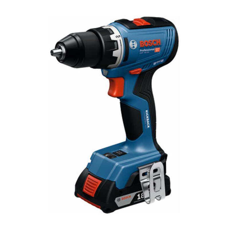 Bosch Werkzeug-Set: GSR 18V-65 + 2 x Akku + 19-tlg. Handwerkzeug-Set in L-BOXX