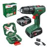 Bosch Akku-Schlagbohrmaschine EasyImpact 18V-40, 2 x Akku PBA 18V 2.0Ah im Tragekoffer