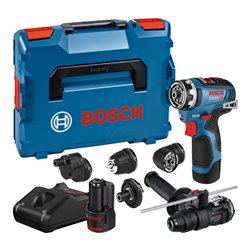 Bosch Akku-Bohrschrauber GSR 12V-35 FC, 2 x Akku GBA 12V 3.0Ah, 5 x Aufsätze in L-BOXX