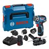 Bosch Akku-Bohrschrauber GSR 12V-35 FC, 2 x Akku GBA 12V 3.0Ah, 5 x Aufsätze in L-BOXX