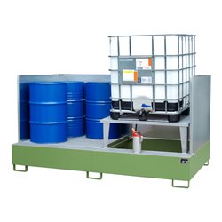 Bauer Südlohn Auffangwanne AWA 21/SW, lackiert, Resedagrün