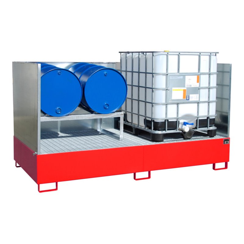 Bauer Südlohn Auffangwanne AW 1000-2/SW, lackiert, Feuerrot