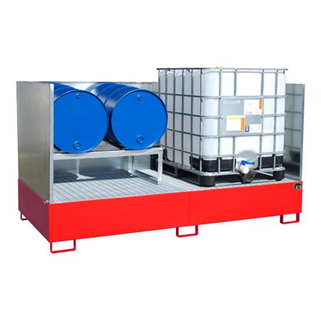 Bauer Südlohn Auffangwanne AW 1000-2/SW, lackiert, Feuerrot