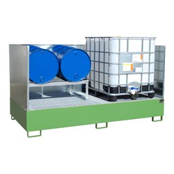 Bauer Südlohn Auffangwanne AW 1000-2/SW, lackiert, Resedagrün